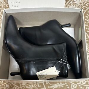 A New Day Black Ankle Boots with Sleek Design